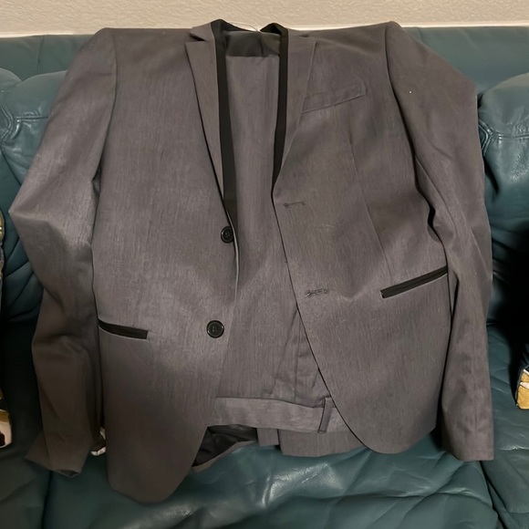 H&M Suits & Blazers Hm Mens Slim Fit Grey Suit Poshmark